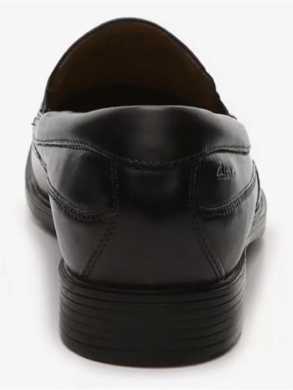 Clarks Black Leather Slip-On Loafer